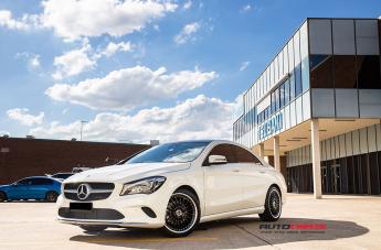 MERCEDES CLA CLASS SILVERSTONE GLOSS BLACK STAINLESS STEEL LIP
